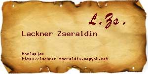 Lackner Zseraldin névjegykártya